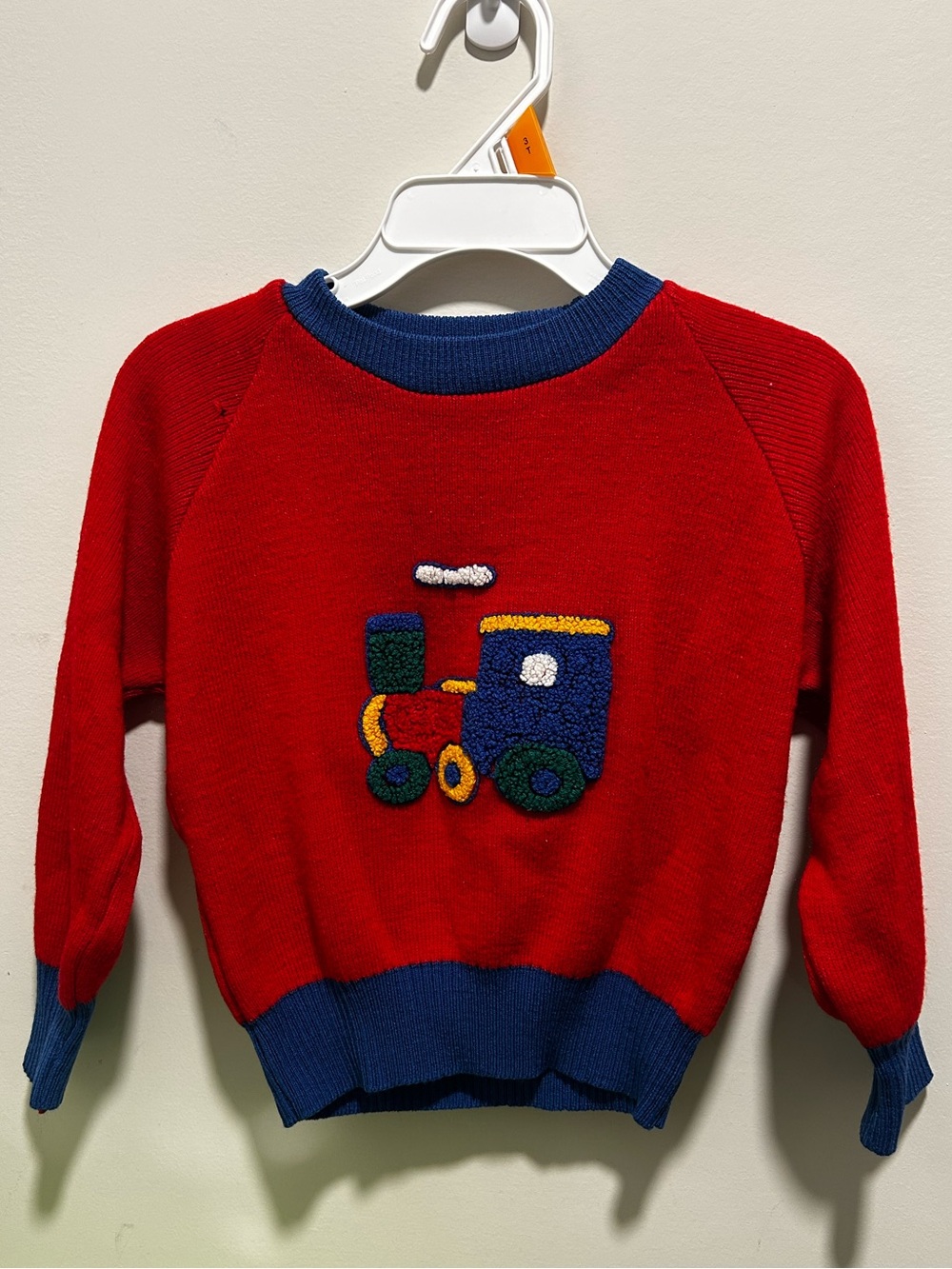 Vintage Boys Train Knit Sweater